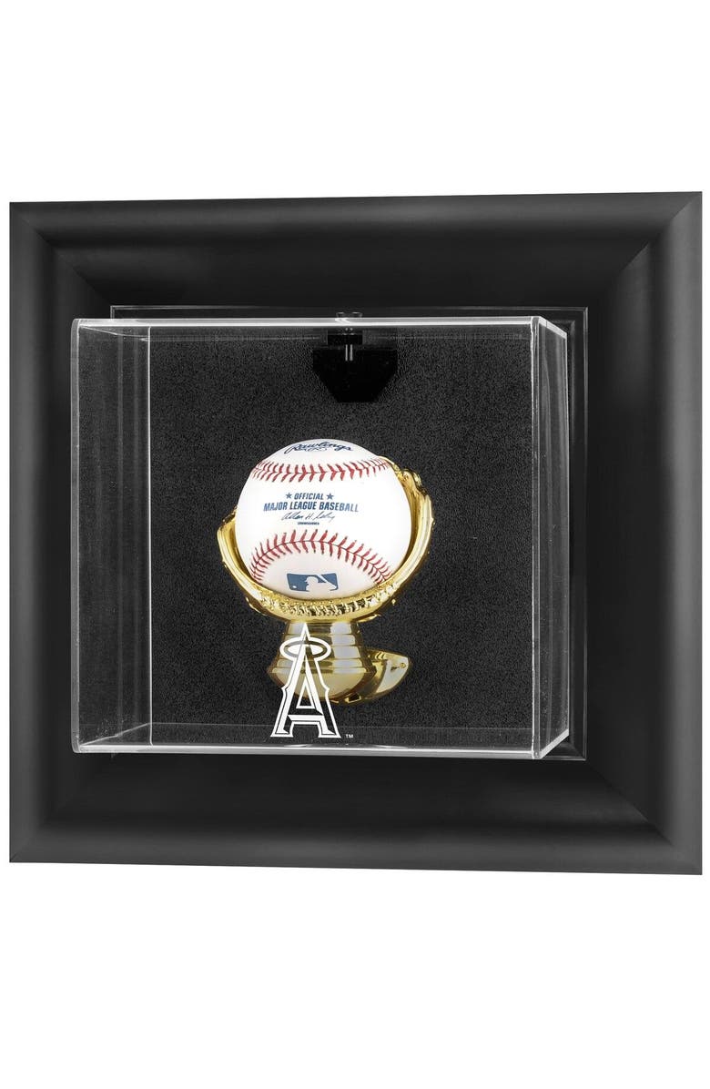 FANATICS AUTHENTIC Los Angeles Angels Black Framed Wall-Mounted Baseball Display Case, Main, color, 