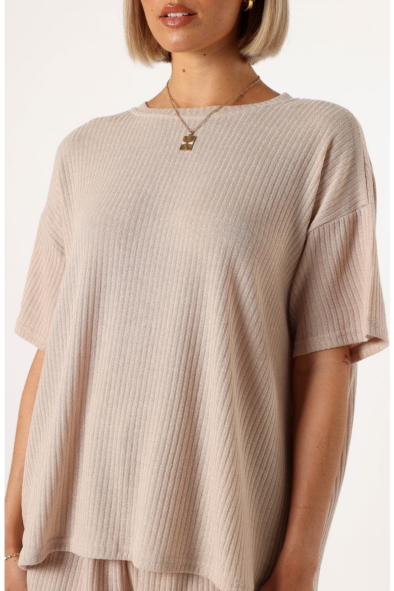 Granger Knit Top & Shorts Set, Alternate, color, TAN