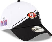 New Era Men's New Era  White/Black San Francisco 49ers Super Bowl LVIII Sideline 39THIRTY Flex Fit Hat