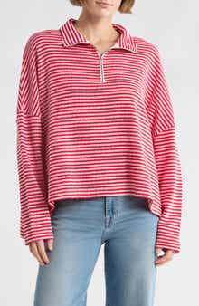 Splendid Besos Quarter Zip Pullover