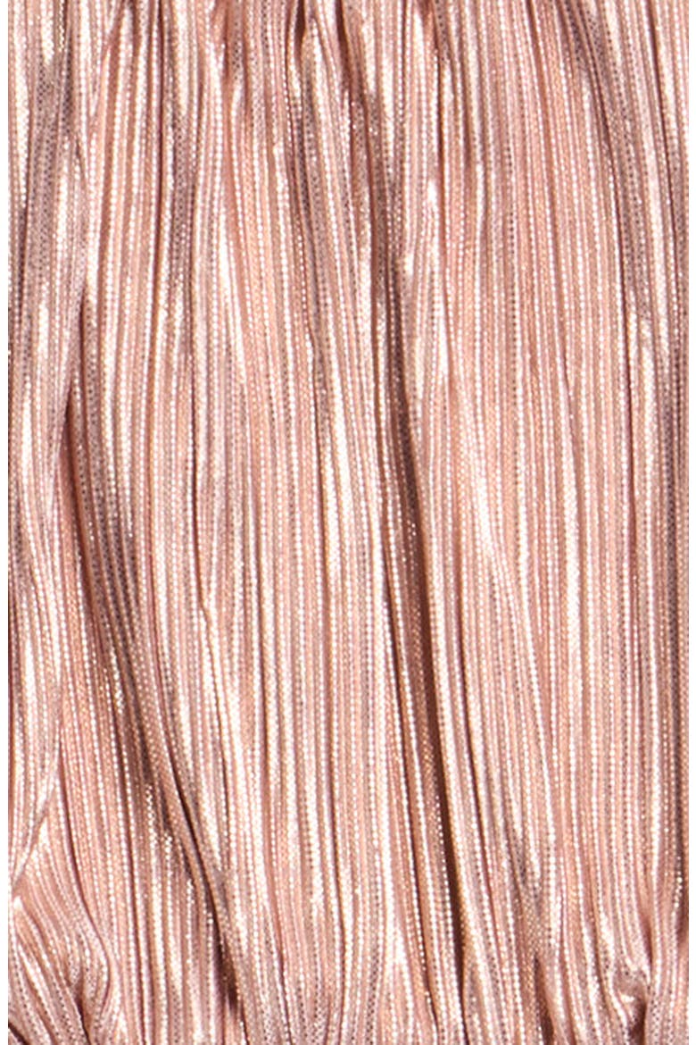 Kids' Foil Plissé Jumpsuit, Alternate, color, BLUSH/ ROSE GOLD