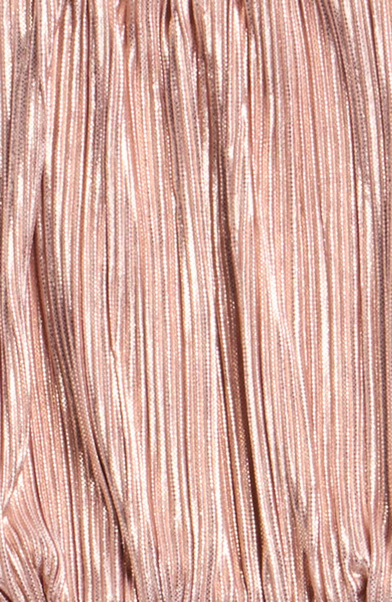 LOVE, NICKIE LEW Kids' Foil Plissé Jumpsuit, Alternate, color, Blush/ Rose Gold