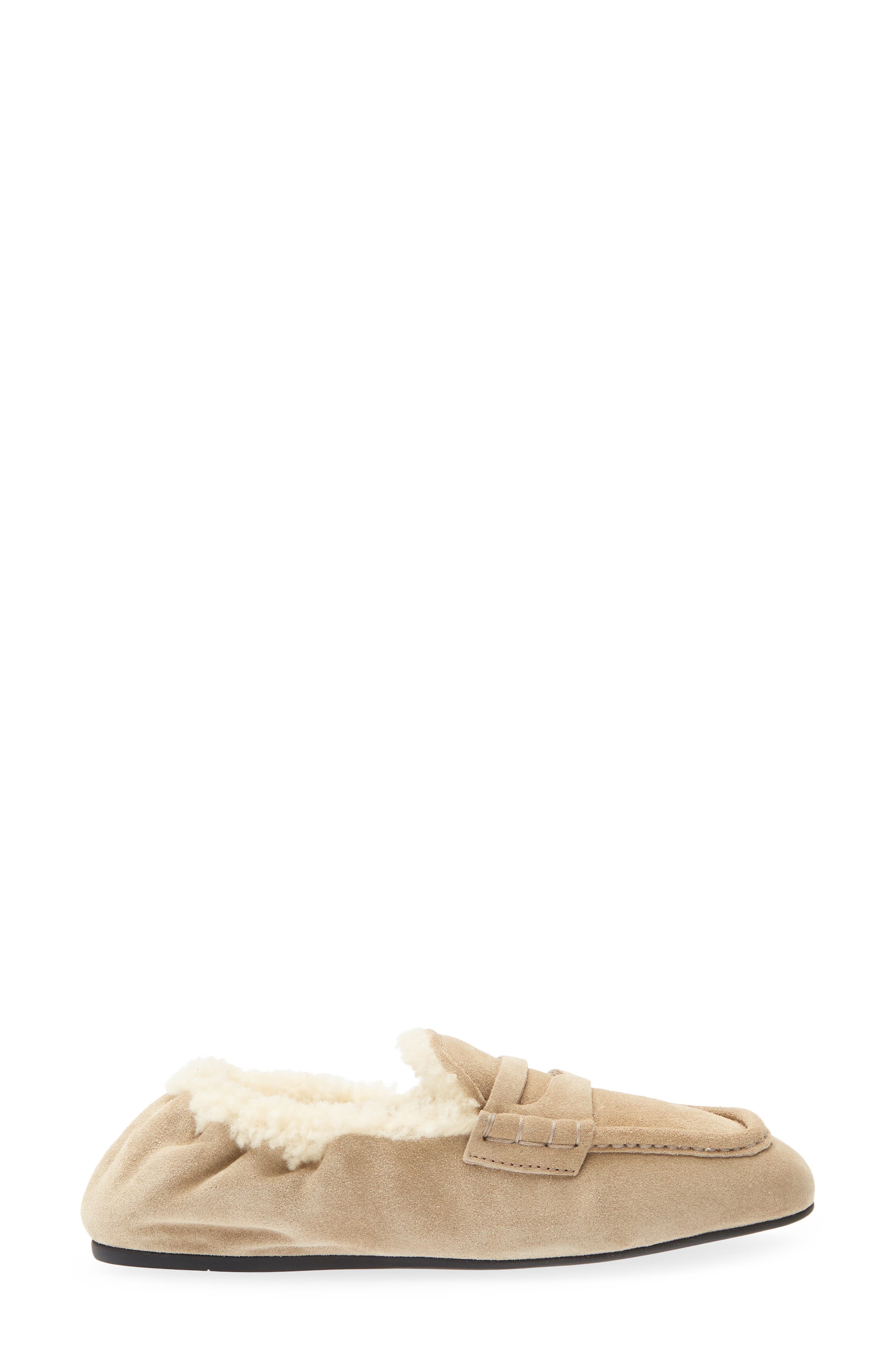 Ruches Genuine Shearling Lined Loafer, Alternate, color, DESERTO