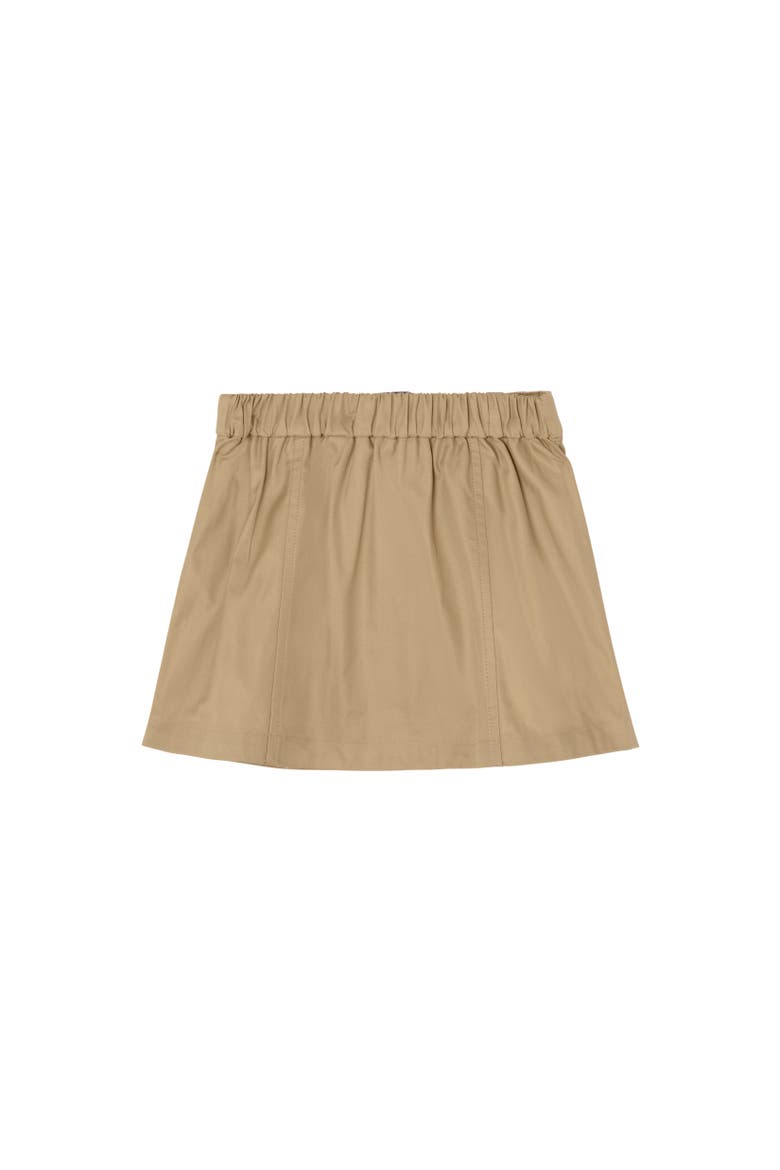 Girls' Cotton Trench Skirt, Alternate, color, Sand beige