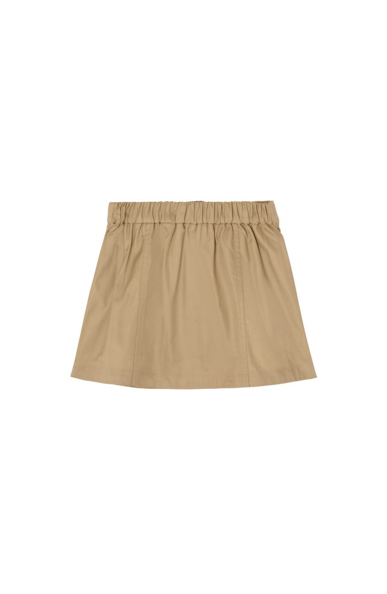 Burberry Cotton Trench Skirt, Alternate, color, Sand Beige