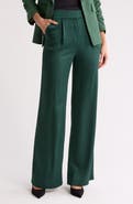 Veronica Beard Robinne Wide Leg Stretch Cotton Pants