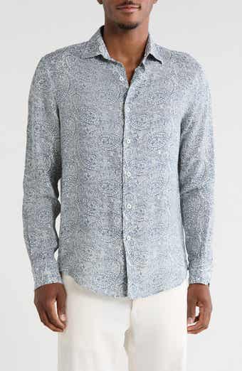 Julian Comfort Stretch Paisley Button-Up Shirt