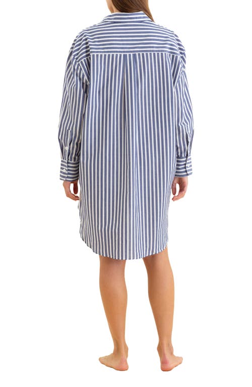 PAPINELLE PAPINELLE STRIPE COTTON NIGHTGOWN