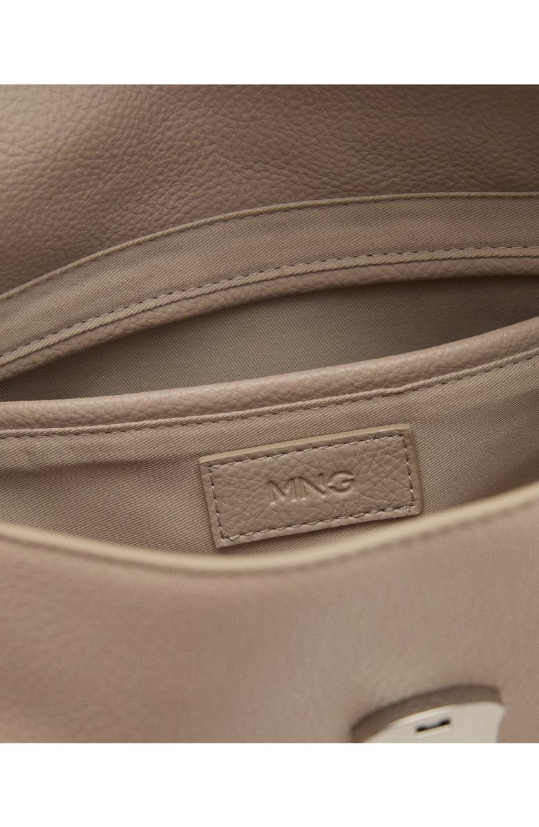 MANGO City Faux Leather Shoulder Bag, Alternate, color, Off White