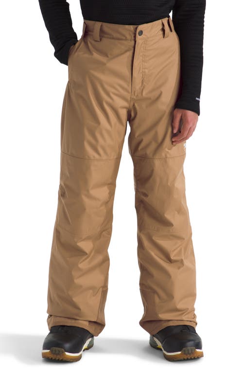 The North Face Kids' Freedom Waterproof Insulated Snow Pants In Brown