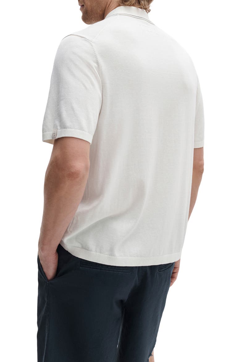 Conrad Silk & Cotton Dalton Knit Button-Up, Alternate, color, CHALK