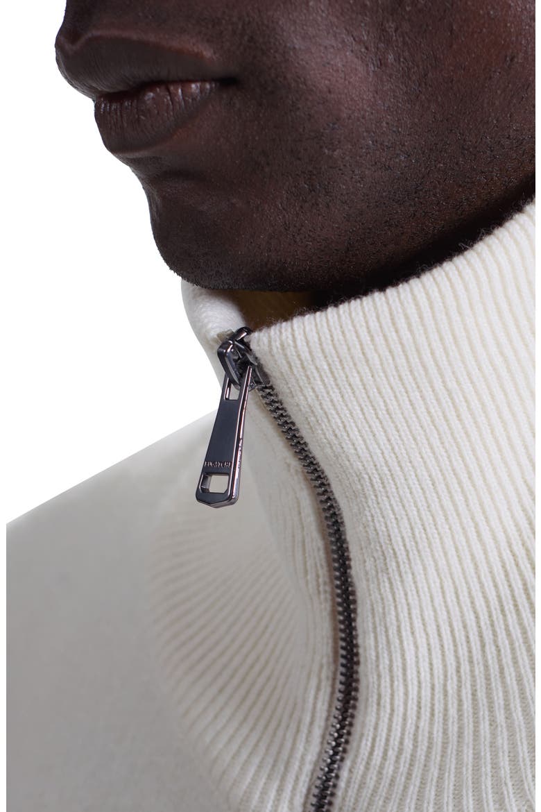 Wool Blend Zip Cardigan, Alternate, color, CHALK