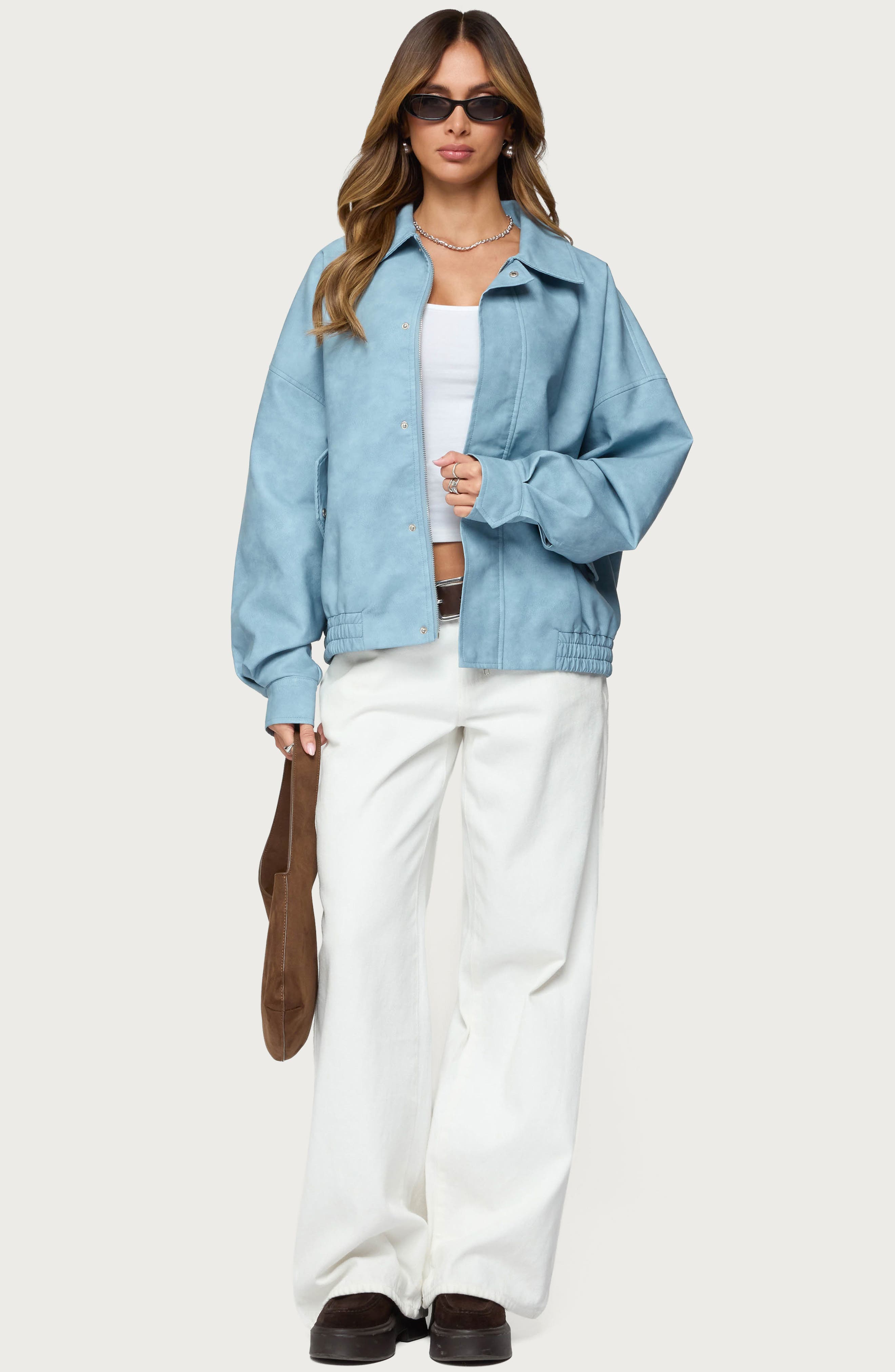 Oversize Faux Leather Jacket - image 2