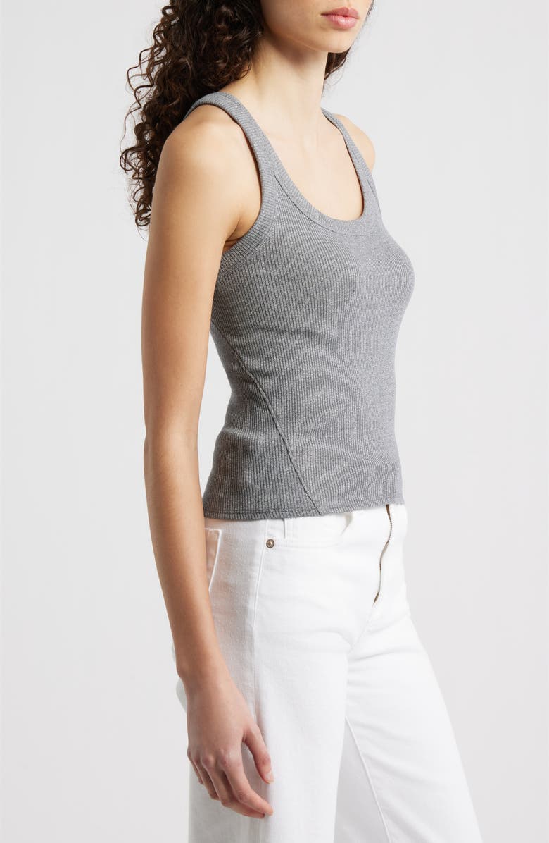 rag & bone The Essential Rib Tank, Alternate, color, Heather Grey
