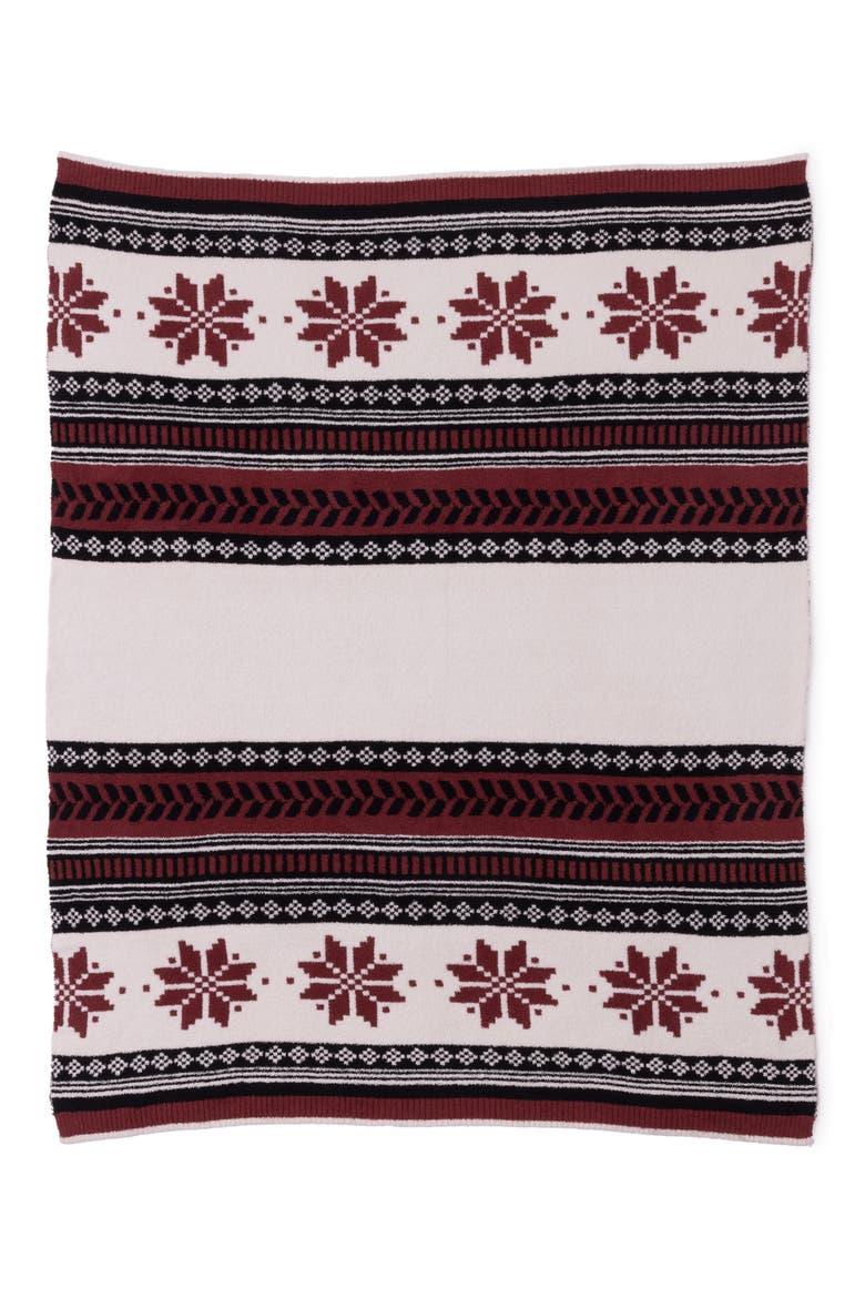 CozyChic® Fair Isle Throw Blanket, Main, color, CRIMSON MULTI
