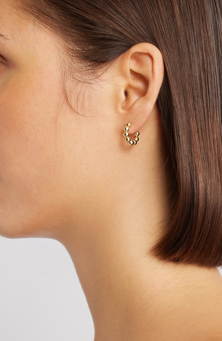 Set & Stones Cameron Frontal Hoop Earrings, Alternate, color, Gold