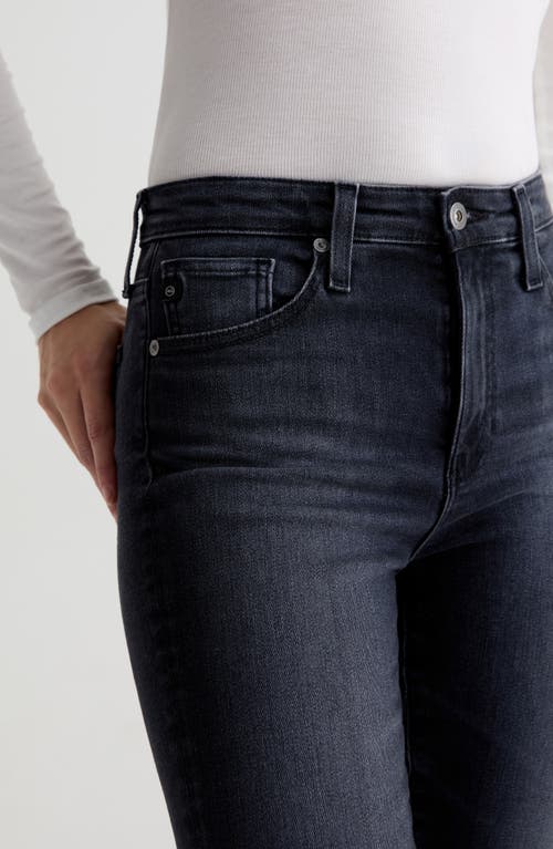 Ag Farrah Mid Rise Cropped Bootcut Jeans In Glitch In Blue