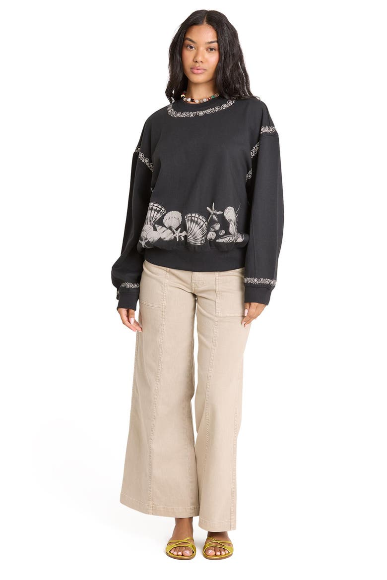 Sea Treasure Kendal Graphic Sweatshirt, Alternate, color, BLACK SANDS