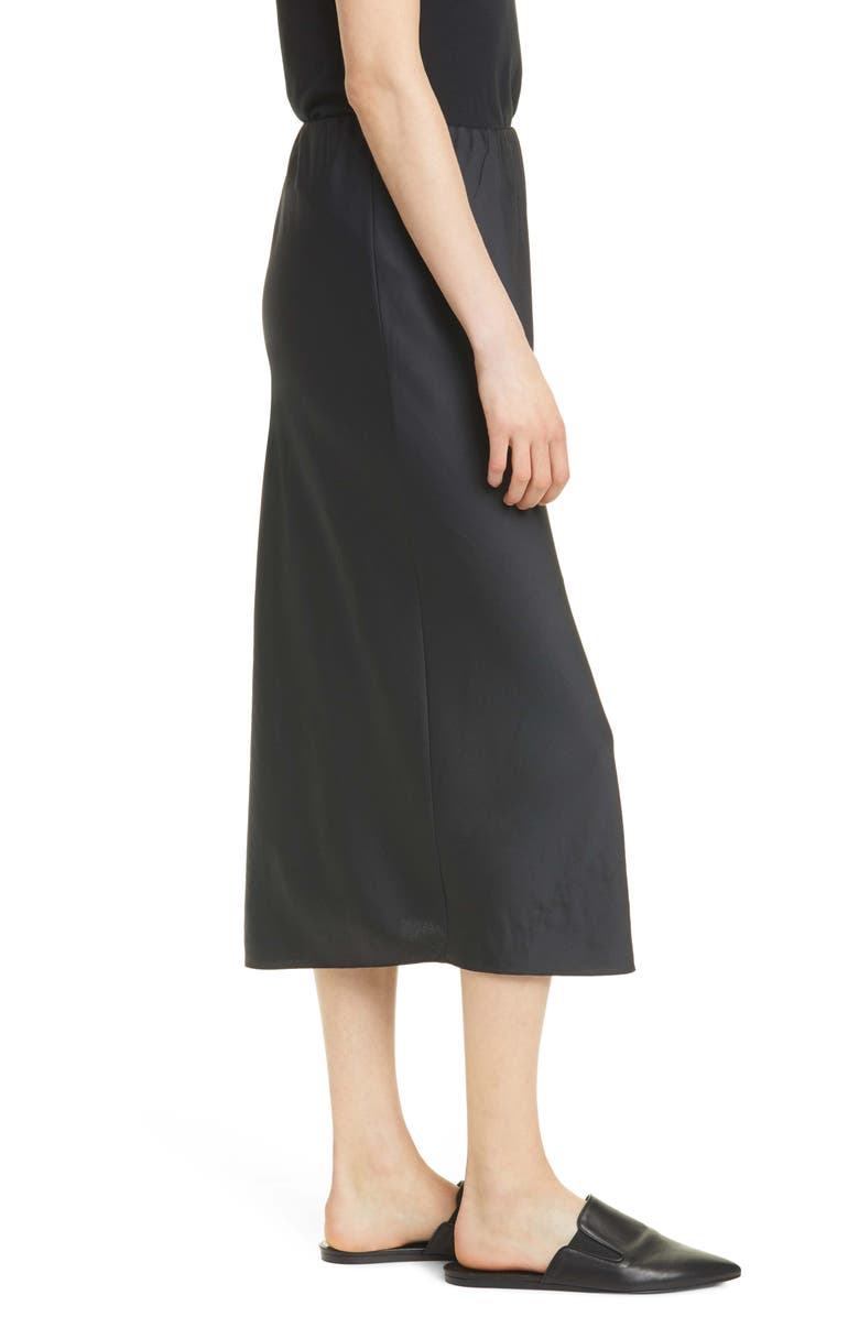Jenni Kayne Grosgrain Waist Stretch Satin Slip Skirt, Alternate, color,