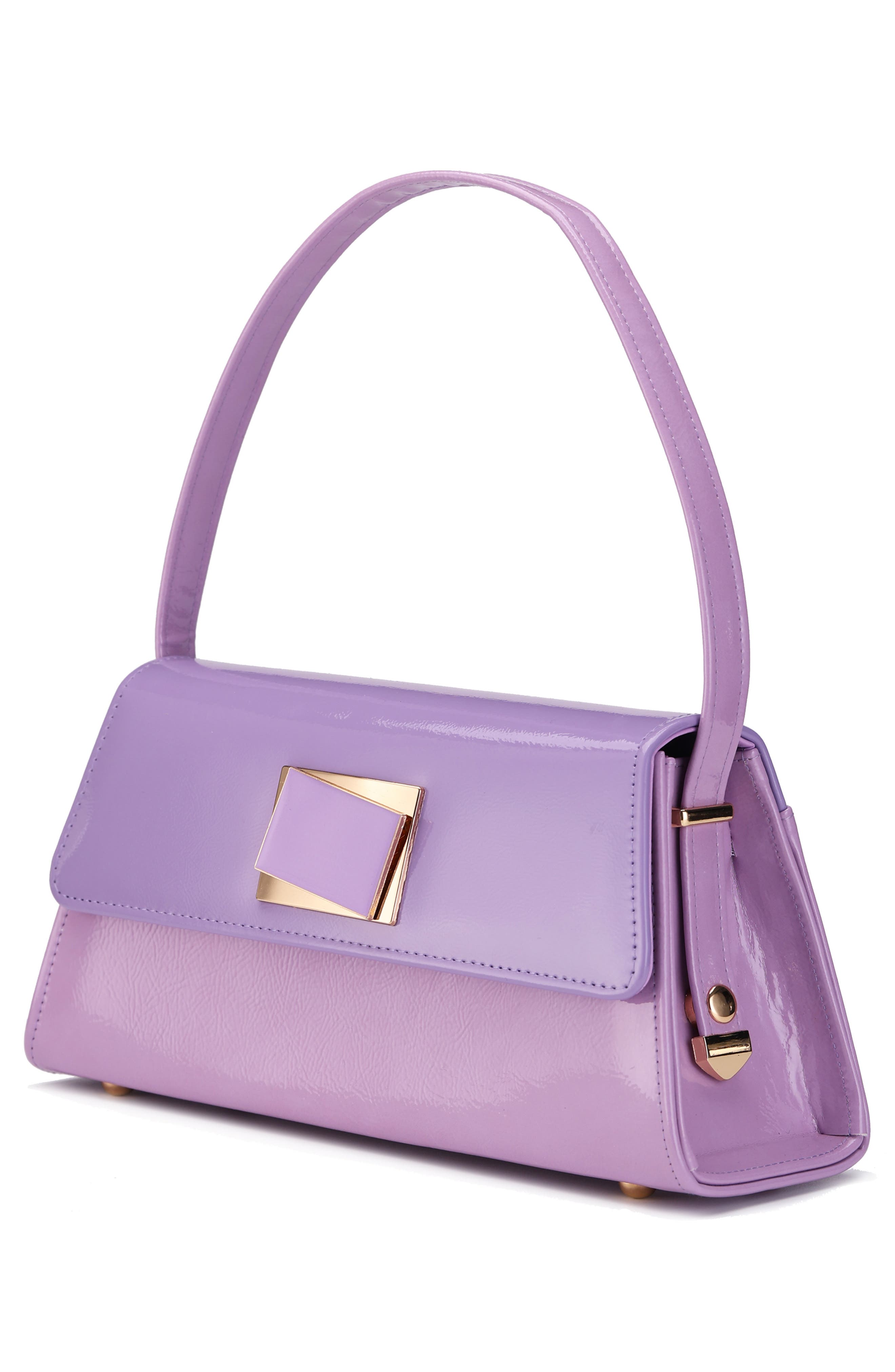 NINETY UNION Patent Faux Leather Handbag, Alternate, color, Lavender Multi
