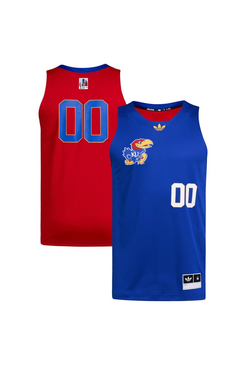 Men's adidas #00 Royal/Red Kansas Jayhawks Black History Month Basketball Jersey, Main, color, Royal