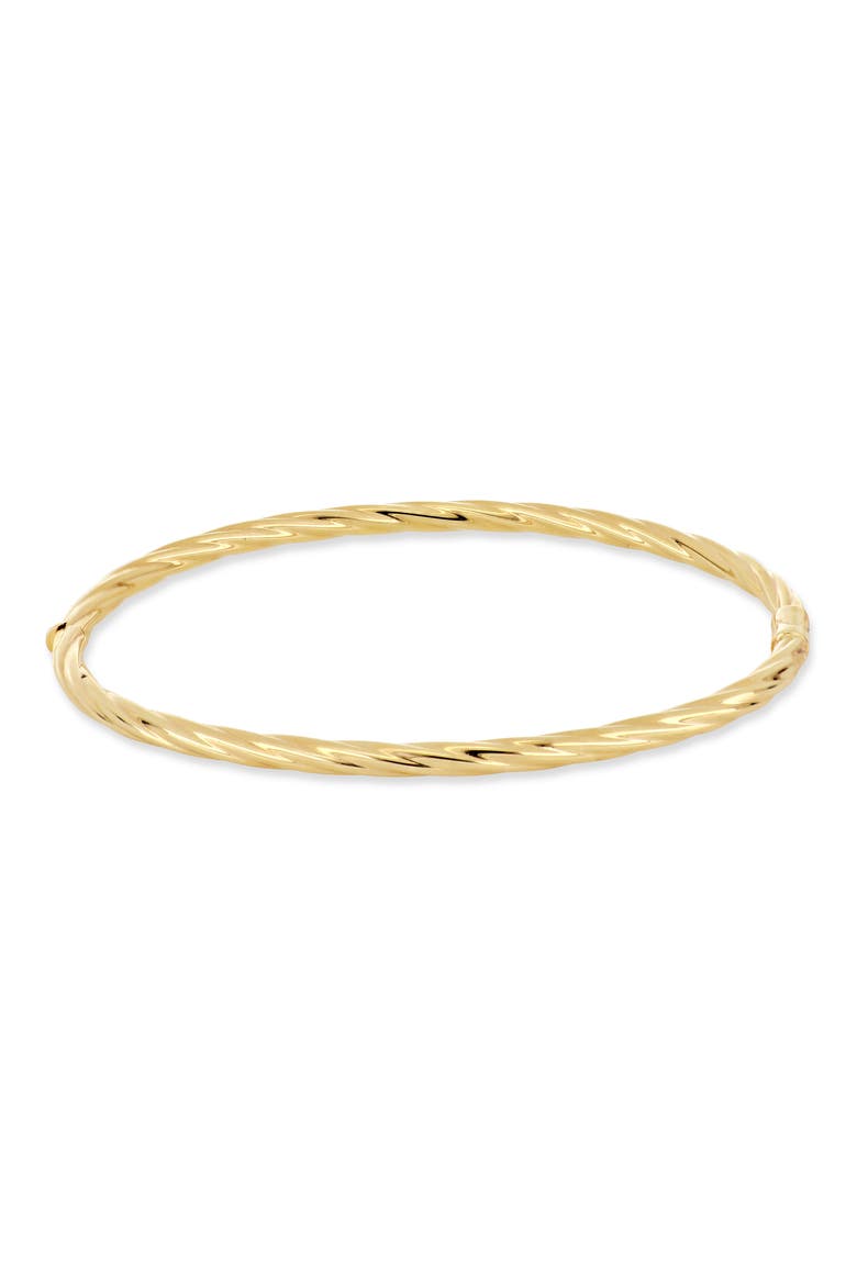 14K Gold Twisted Texture Bangle Bracelet, Main, color, 14K YELLOW GOLD