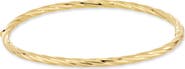 Bony Levy 14K Gold Twisted Texture Bangle Bracelet