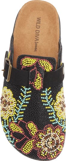 Matcha Embroidered Mule