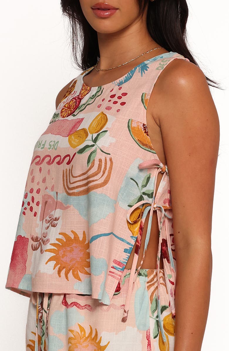 Petal & Pup Abella Print Sleeveless Side Tie Top, Alternate, color, Summer Haze