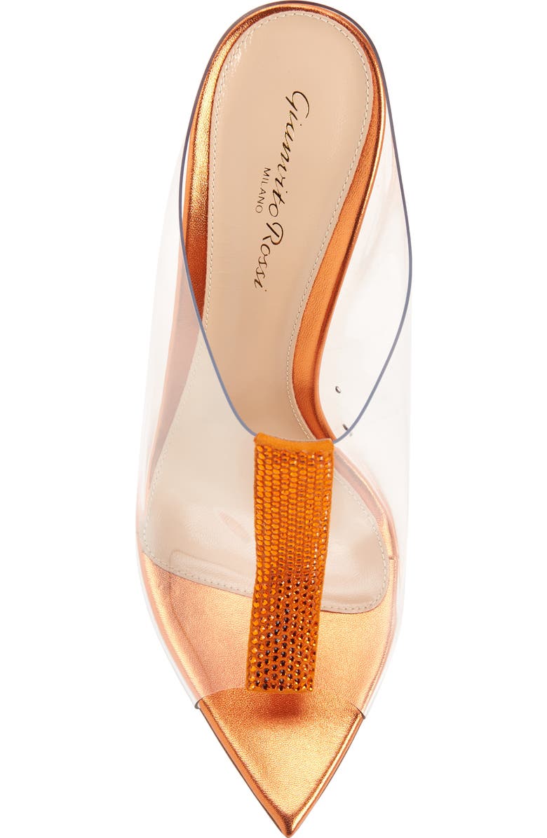 Gianvito Rossi Trapst Transparent Pointed Toe Mule, Alternate, color,