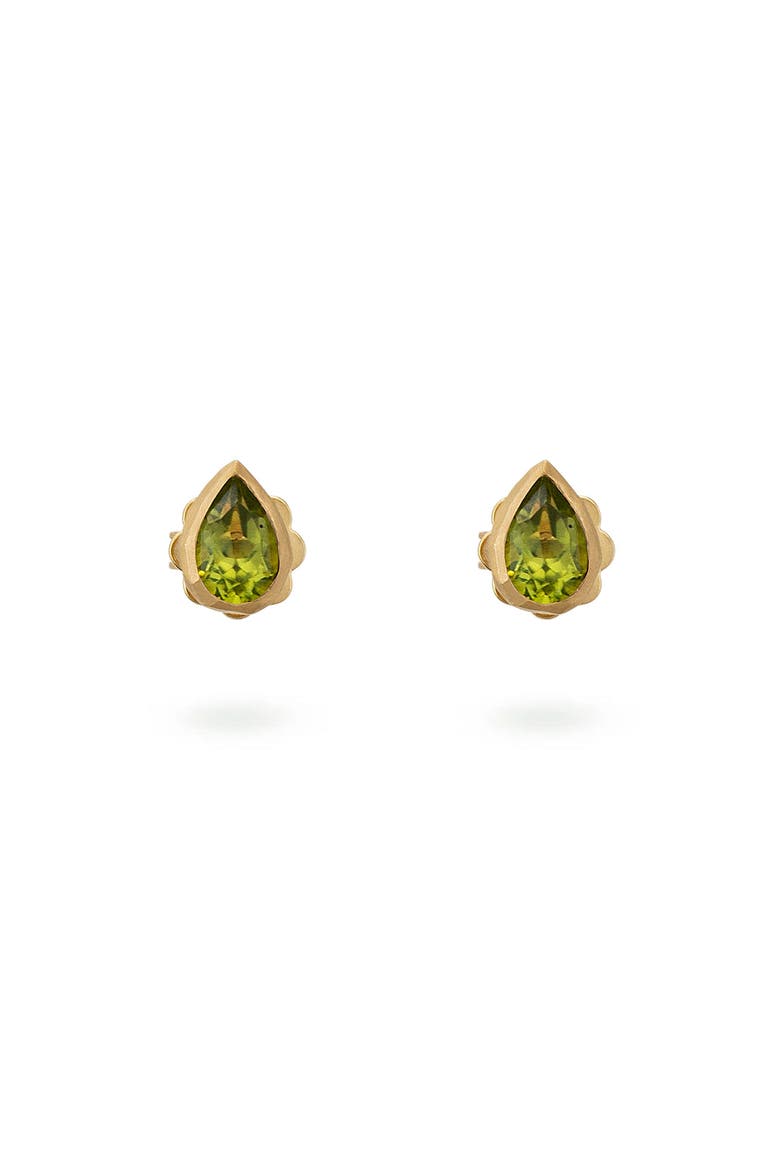 Single Drop Stud Green Peridot, Alternate, color, Green Peridot
