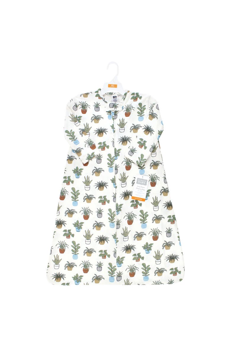 Long-Sleeve Cotton Jersey Sleeping Bag, Alternate, color, Plants