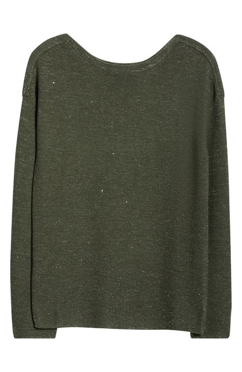 Tommy Bahama Crystal Sands Sequin Relaxed Fit Cotton Blend Sweater In Green