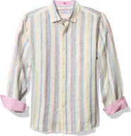 Tommy Bahama Las Mantas Stripe Linen Button-Up Shirt