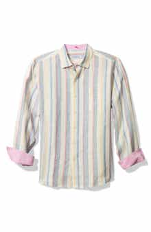 Tommy Bahama Las Mantas Stripe Linen Button-Up Shirt