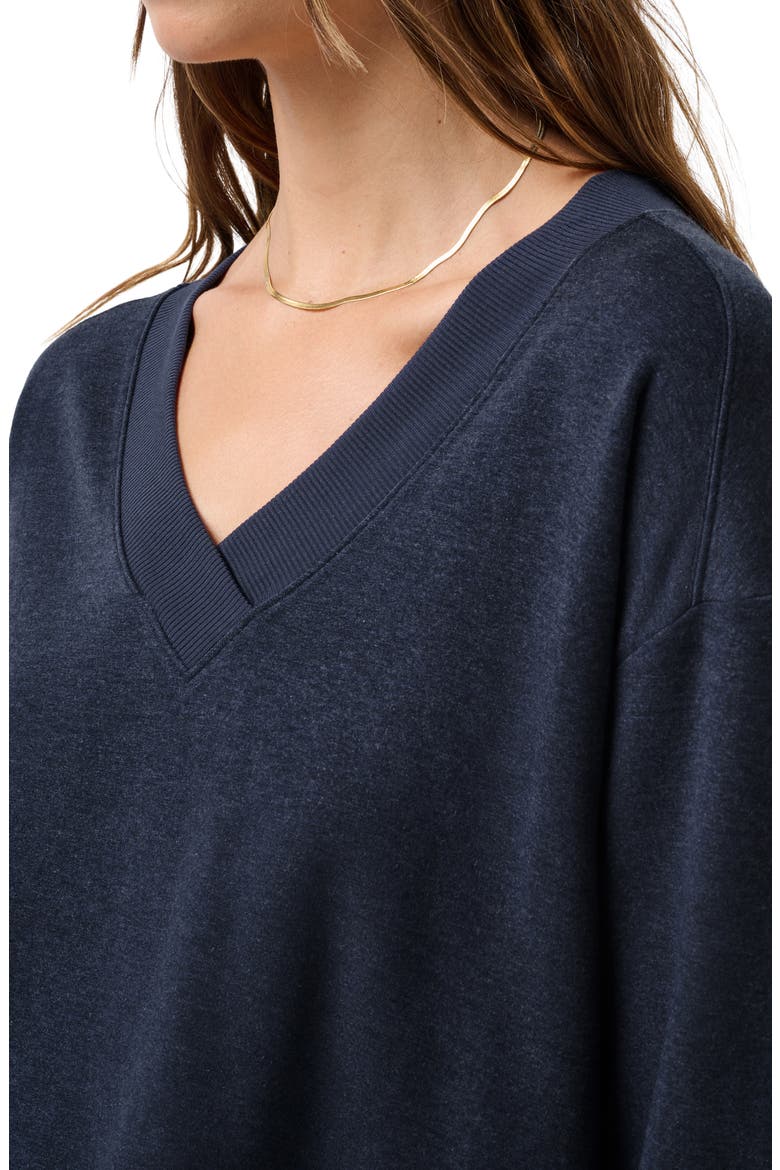 Cloud French Terry Pullover Sweatshirt, Alternate, color, HEATHER NAVY BLAZER