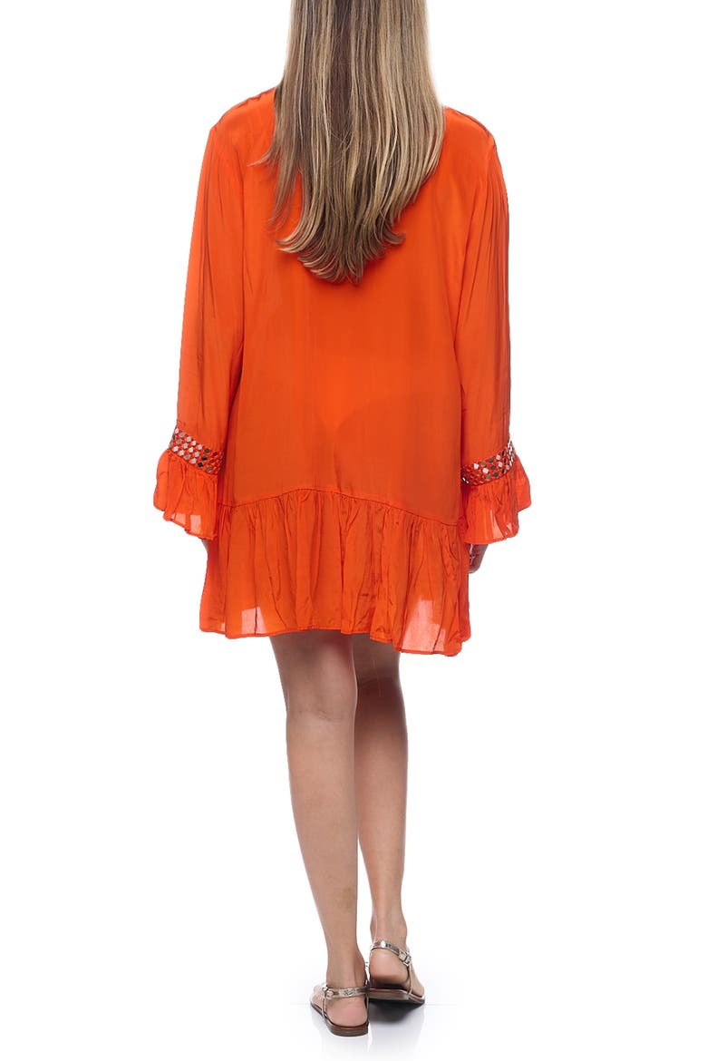 Embellished Long Sleeve Tunic, Alternate, color, ORANGE