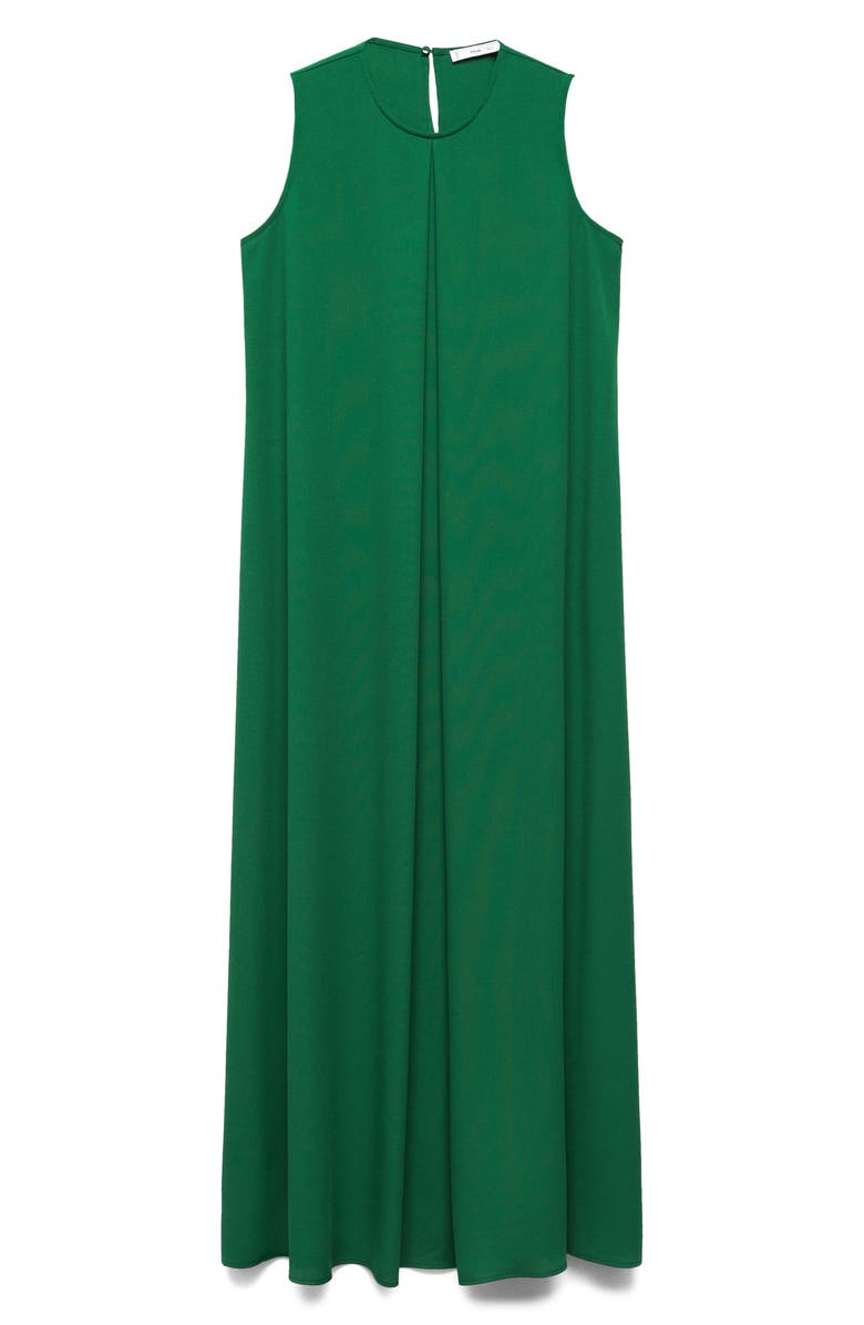 MANGO Pleat Sleeveless Maxi Dress, Alternate, color, 