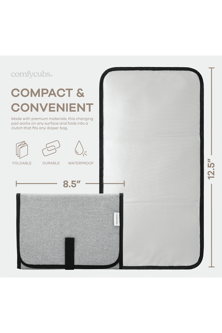 Compact Changing Pad, Alternate, color, Solid Grey