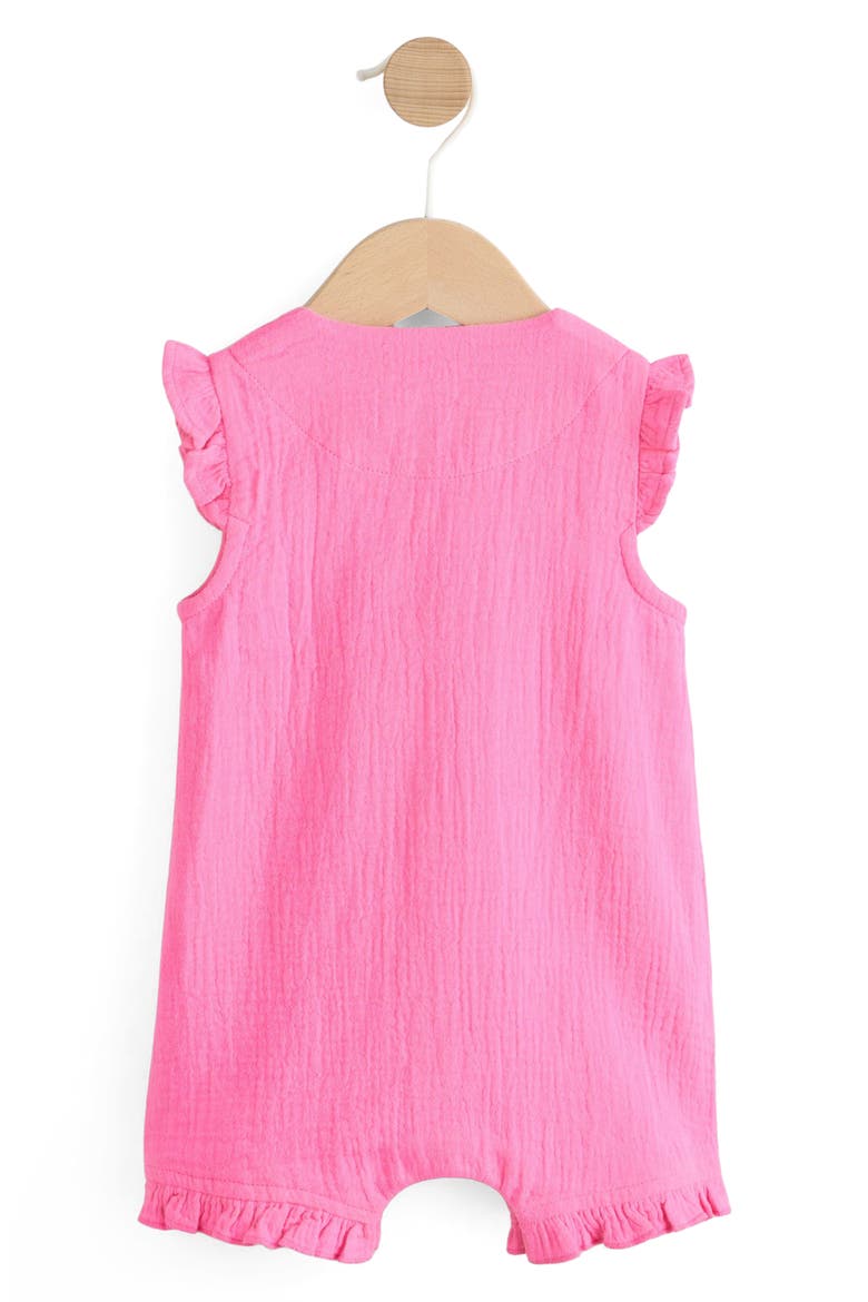 Frill Dungaree Romper, Alternate, color, PINK