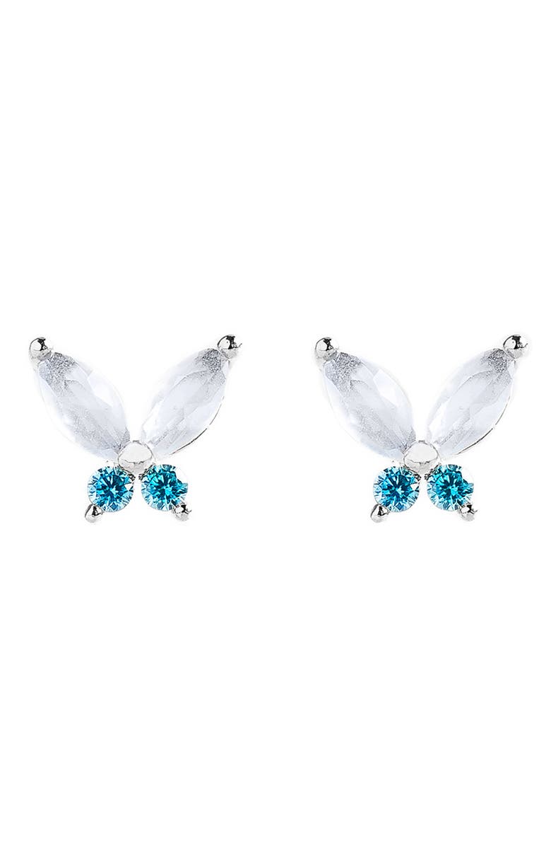 Girls Crew Elsa Mari Butterfly Stud Earrings, Main, color,