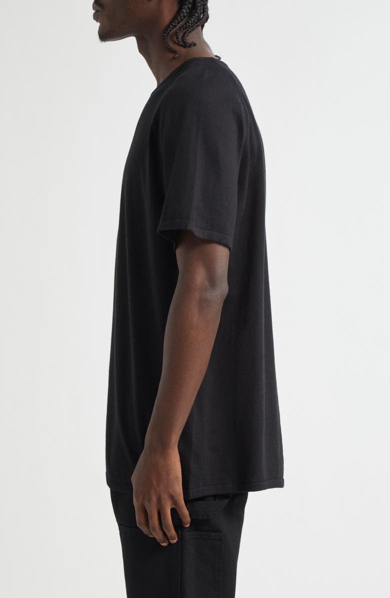 FRENCKENBERGER Raglan Sleeve Cotton & Cashmere T-Shirt, Alternate, color, Black