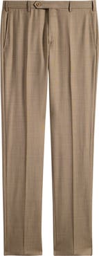 Zanella Parker Classic Wool Sharkskin Dress Pants
