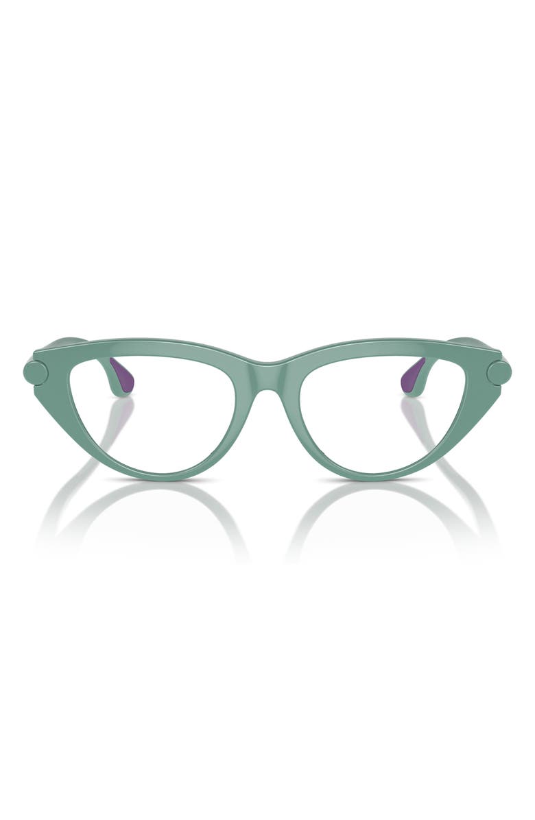 Burberry 45mm Cat Eye Optical Glasses, Main, color, Green / Demo Lens