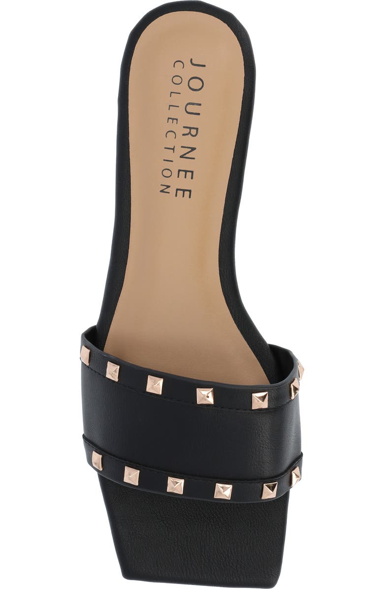 Journee Collection Treena Studded Flat Slide Sandal, Alternate, color,