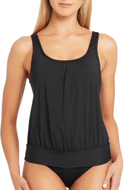 Sea Level Blouson Tankini Top in Black  product