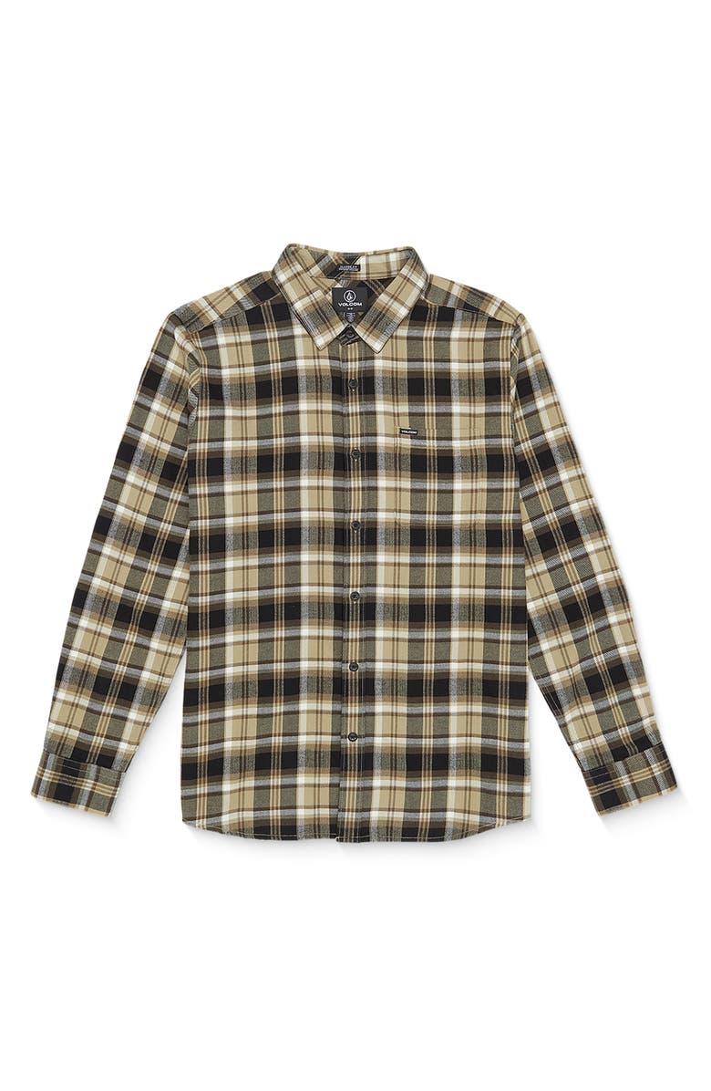 Volcom Caden Plaid Button-Up Shirt, Main, color, 