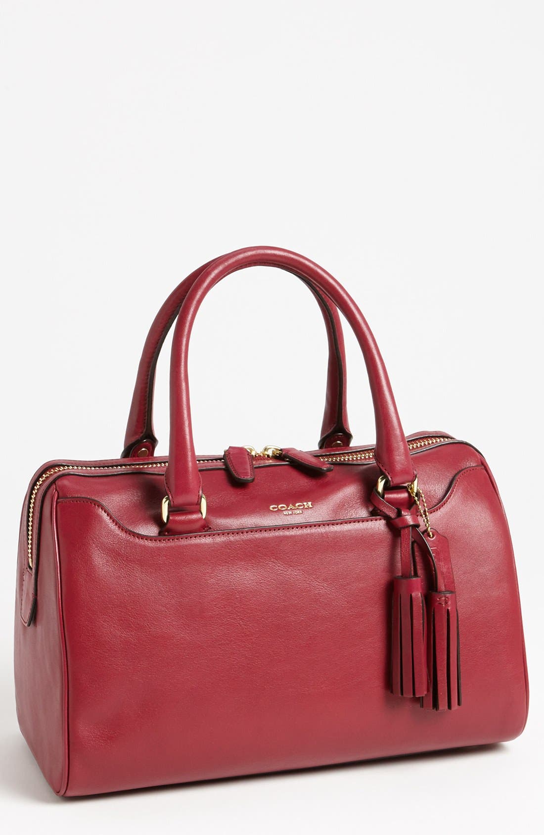 'Legacy - Haley' Leather Satchel, Main, color, DEEP PORT