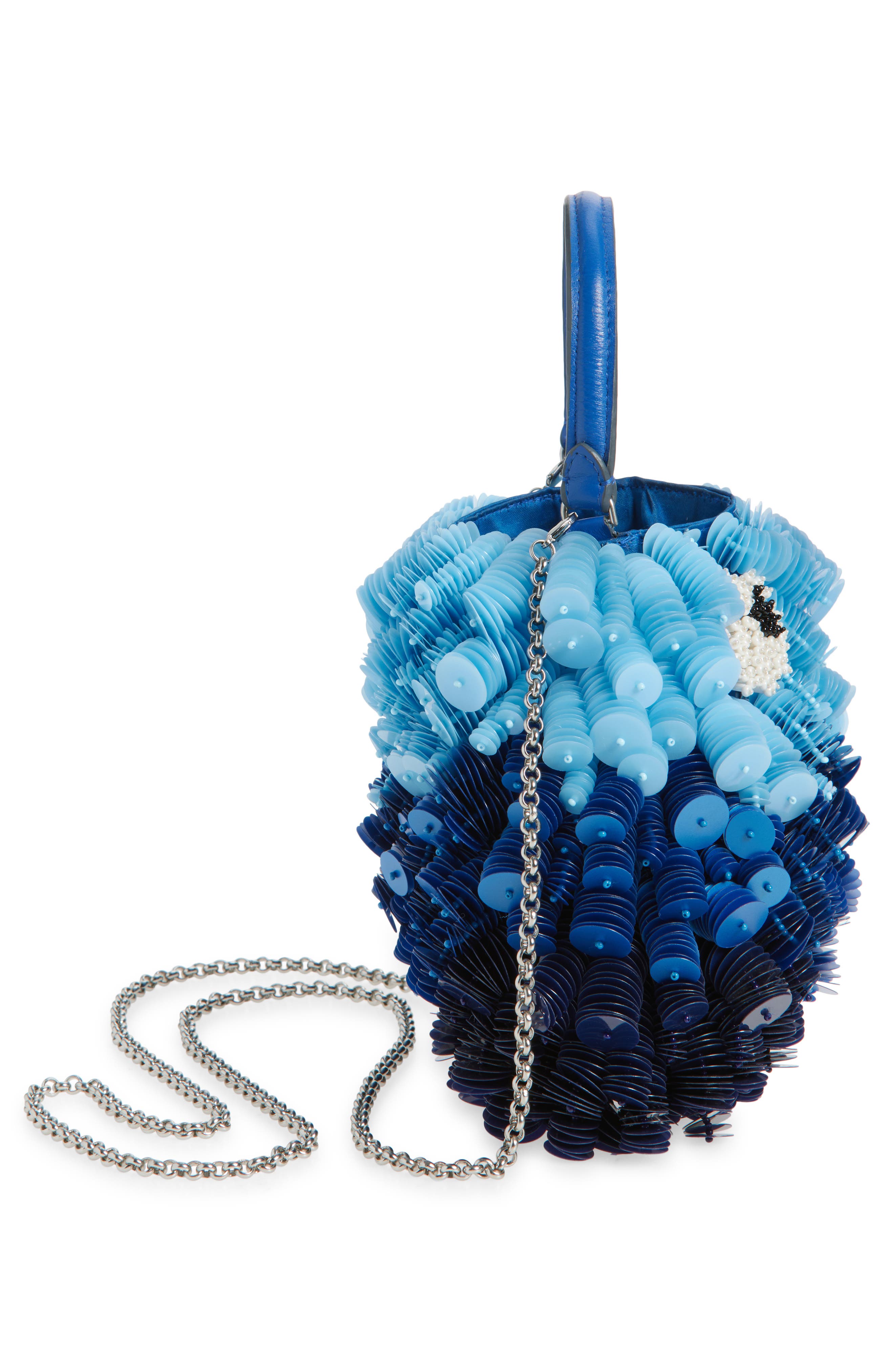 Anya Hindmarch Sea Urchin Paillette Embellished Clutch, Alternate, color, 