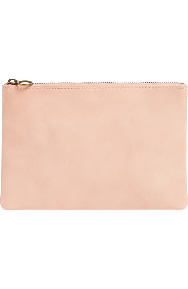 Madewell The Leather Pouch Clutch, Main, color,